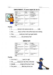 English Worksheet: Simple present VS simple past