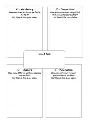 English Worksheet: VCOP Finder
