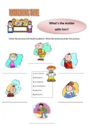 English Worksheet: Whats the matter with him?