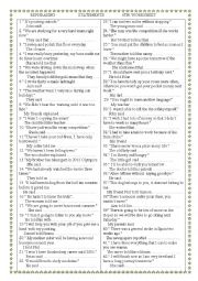 English Worksheet: Rephrasing      Reported Speech ( statements)   6th.worksheet