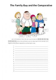 English Worksheet: Comparatives