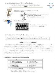 English Worksheet: Family life (9th form _ module 1)