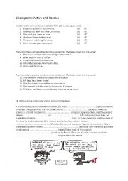 English Worksheet: Checkpoint: Active and Passive Voice