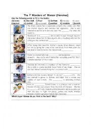 English Worksheet: Heroines