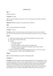 English Worksheet: Vocabulary teaching micro lesson plan