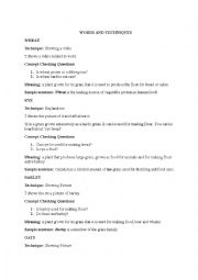 English Worksheet: Vocabulary teaching micro lesson plan 1