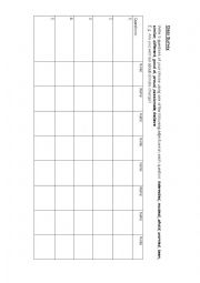 English Worksheet: Class Survey using adjectives