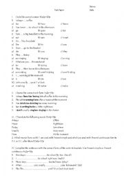 English Worksheet: Present simple and continuous test