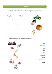 English Worksheet: Plural form of nouns