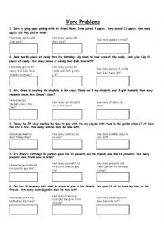 Math Word Problems - Addition & Subtraction