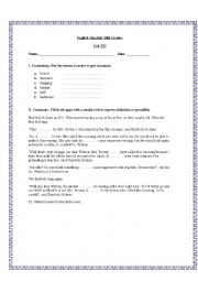 English Worksheet: Test on Crime