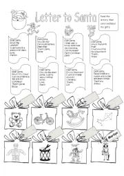 English Worksheet: Letter to Santa