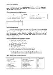 English Worksheet: 9th Form Worksheet 34