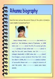 Rihanna biography : simple past vs present perfect 