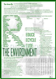 English Worksheet: THE ENVIRONMENT