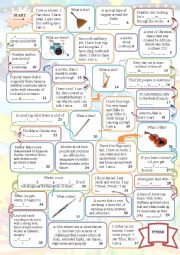 English Worksheet: REVISION - BOARD GAME