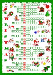 English Worksheet: Christmas crossword