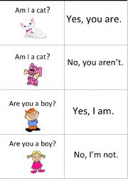 English Worksheet: Game for short answers of verb to be
