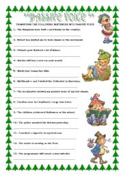 English Worksheet: PASSIVE VOICE