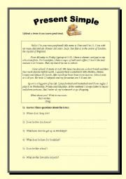 English Worksheet: Present Simple