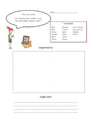 English Worksheet: Clothes Description