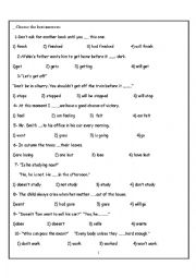 English Worksheet: Tenses review