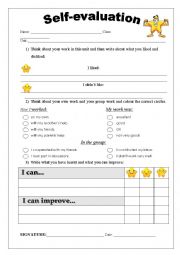 English Worksheet: Unit self-evaluation