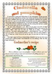 English Worksheet: Cinderella and Pumpkins