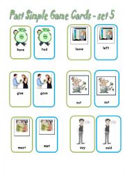 Irregular Verbs Cards  set 5