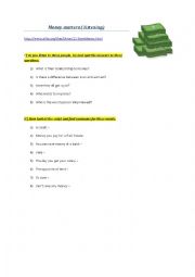 English Worksheet: Money matters listening