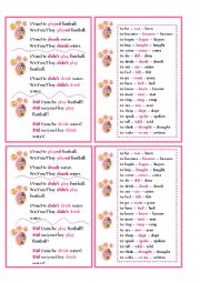 English Worksheet: Pink Panther - Past Simple BOOKMARKS