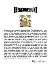 English Worksheet: TREASURE HUNT