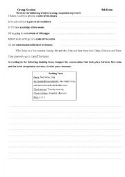 English Worksheet: accommodation