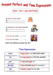 English Worksheet: Present Perfect and Time Expressions