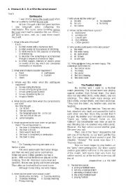 English Worksheet: competence test