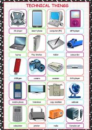 English Worksheet: Technical Things Picture Dictionary