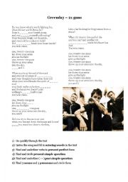 English Worksheet: Practising with song 