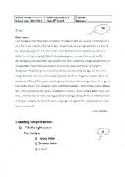 English Worksheet: english test 