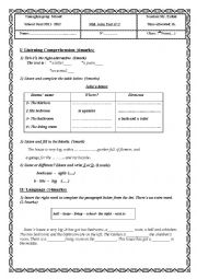 English Worksheet: Mid-term test n2