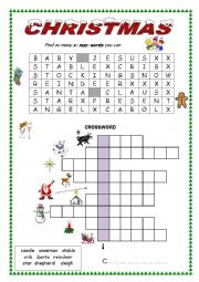 English Worksheet: Christmas words