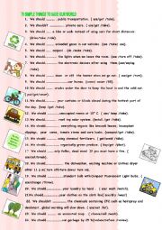 English Worksheet: 70 things to save the world (including KEY)