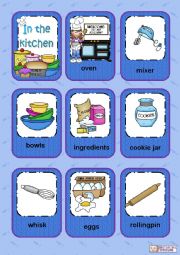 English Worksheet: In the kitchen - flashcards