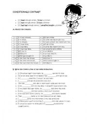 English Worksheet: conditionls