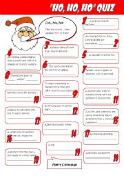 English Worksheet: Ho - Ho - Ho Quiz 3
