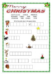 English Worksheet: Christmas 