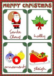 English Worksheet: Christmas - flashcards 2