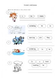 English Worksheet: Present continuous