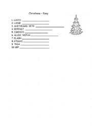 English Worksheet: Christmas crosswords