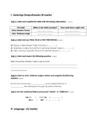 English Worksheet: Language + listening