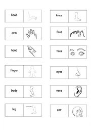 English Worksheet: Body domino